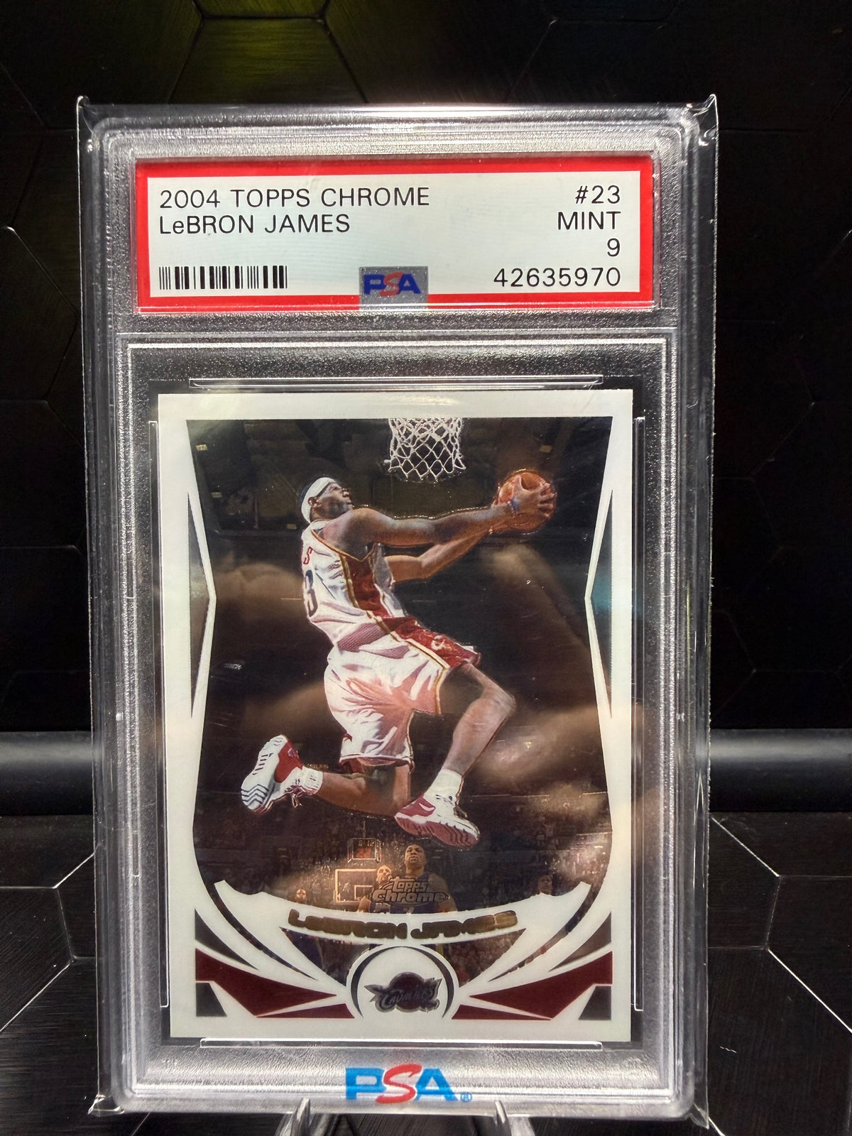 2004-05 Topps Chrome #23 LeBron James PSA 9