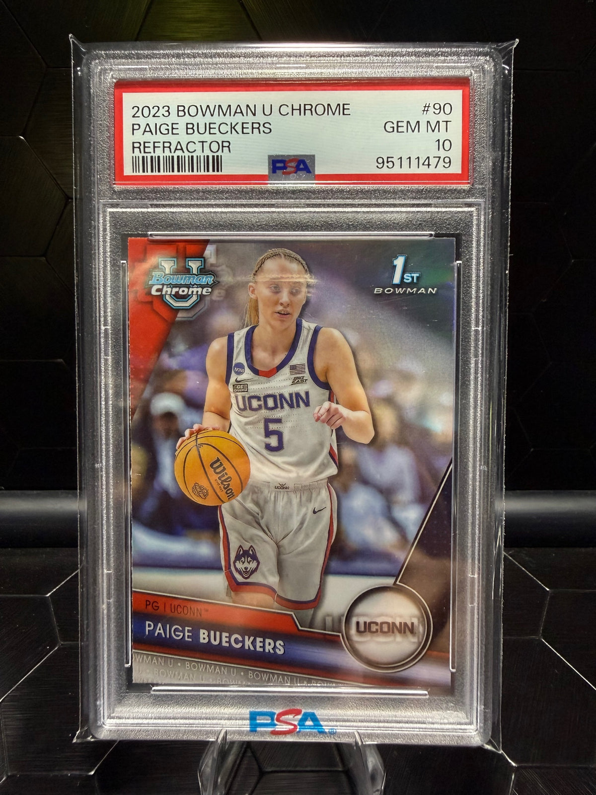 2023-24 Bowman University Chrome Paige Bueckers #90 Refractor PSA 10