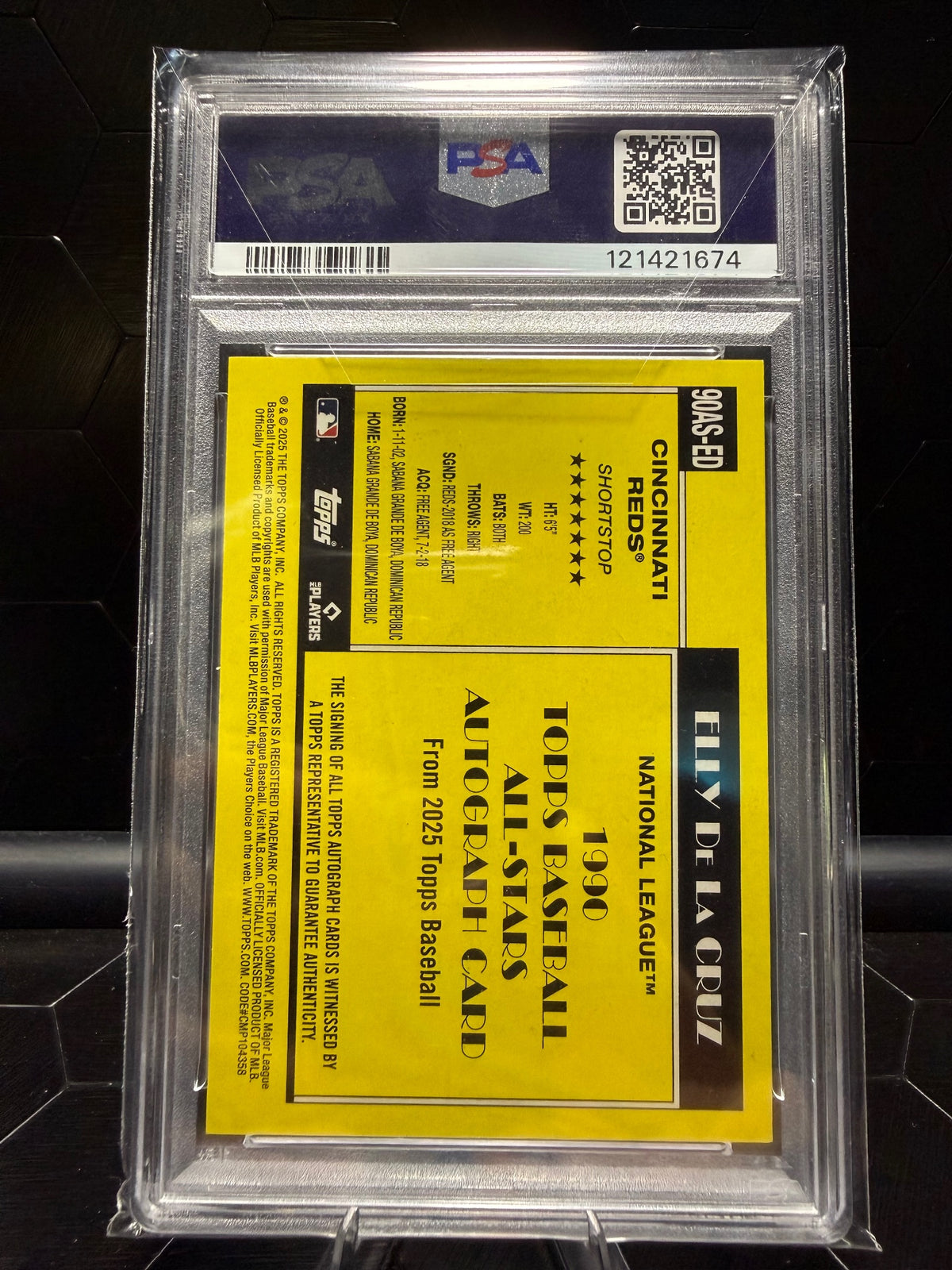 2025 Topps Elly De La Cruz #90ASED 1990 All-Star Auto PSA 9