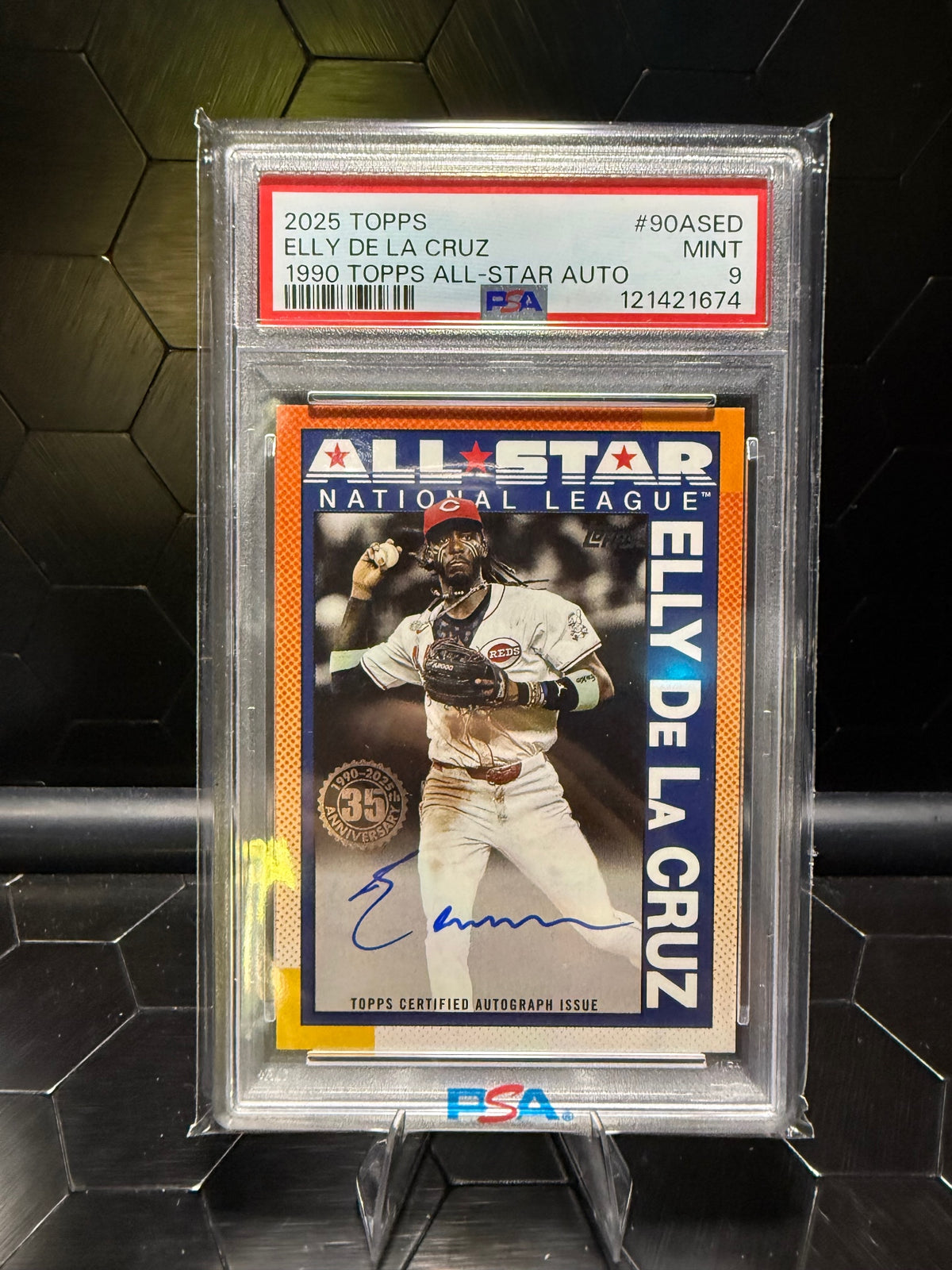 2025 Topps Elly De La Cruz #90ASED 1990 All-Star Auto PSA 9