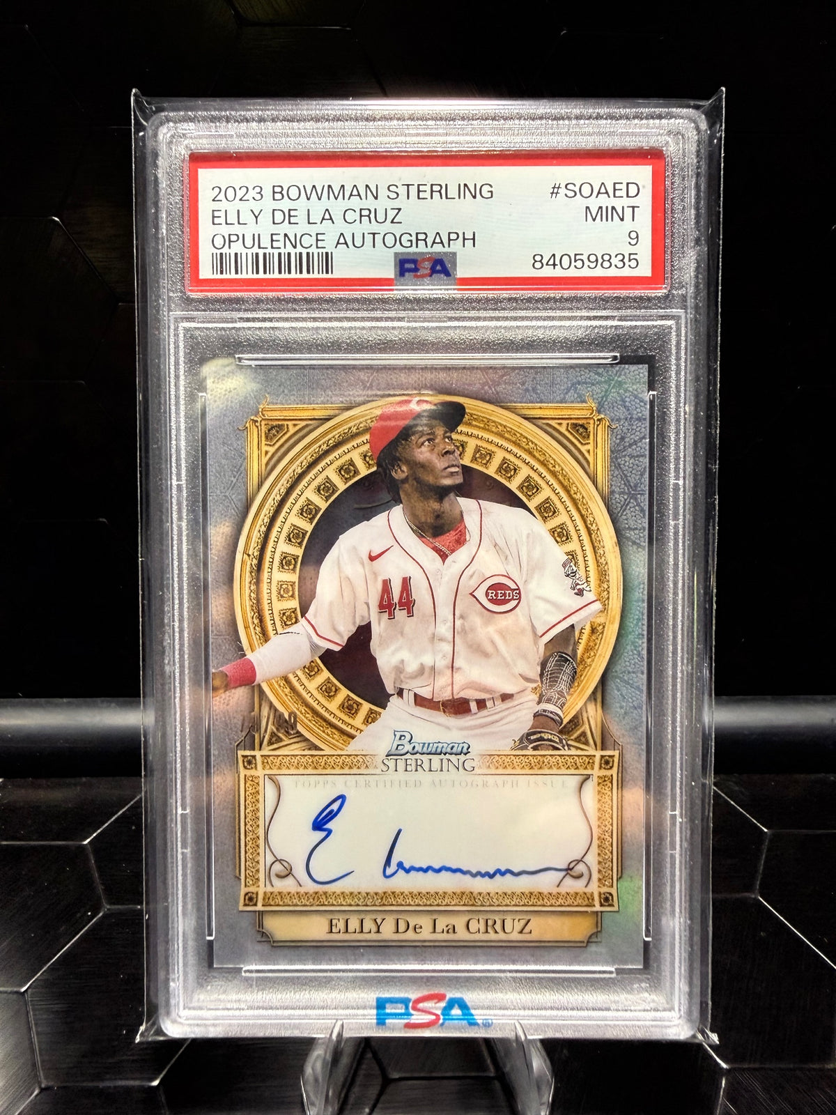 2023 Bowman Sterling Elly De La Cruz #SOA-ED Opulence Autograph /99 PSA 9