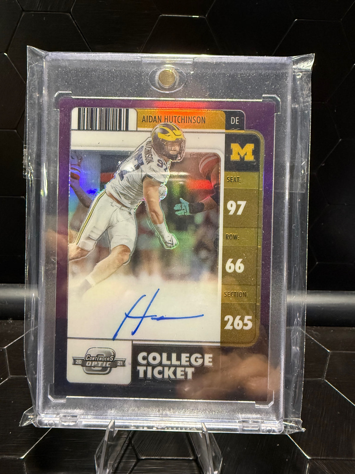 2022 Panini Chronicles Aidan Hutchinson College Ticket Auto /10