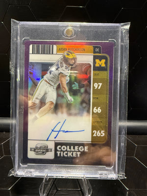 2022 Panini Chronicles Aidan Hutchinson College Ticket Auto /10