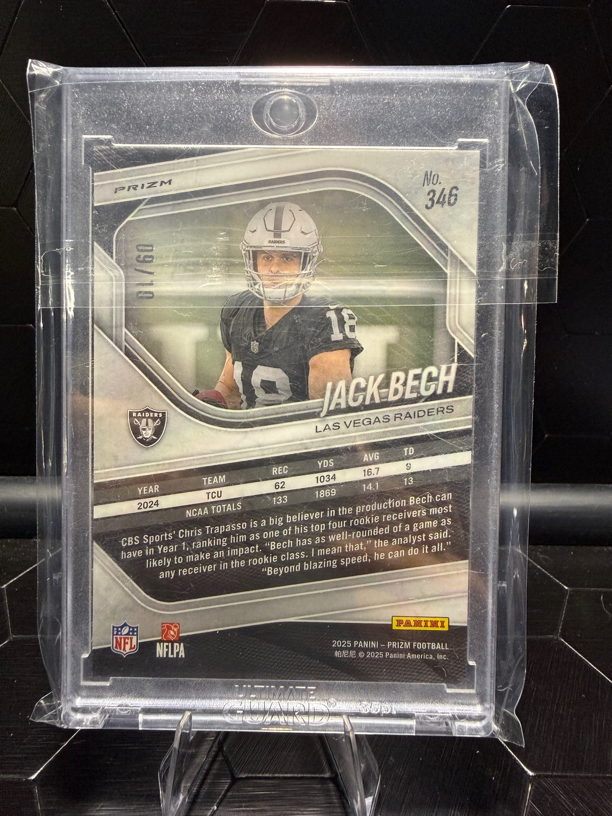 2025 Panini Prizm Jack Bech Gold Shimmer #346 /10