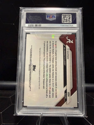 2025 Bowman U Now Ty Simpson #22A Black Foil Auto 04/10 PSA 9 Auto 8