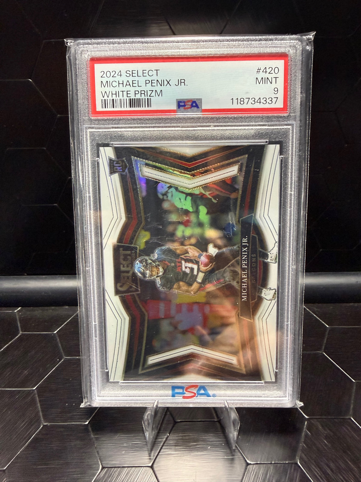 2024 Select Michael Penix Jr. #420 White Prizm RC /35 PSA 9