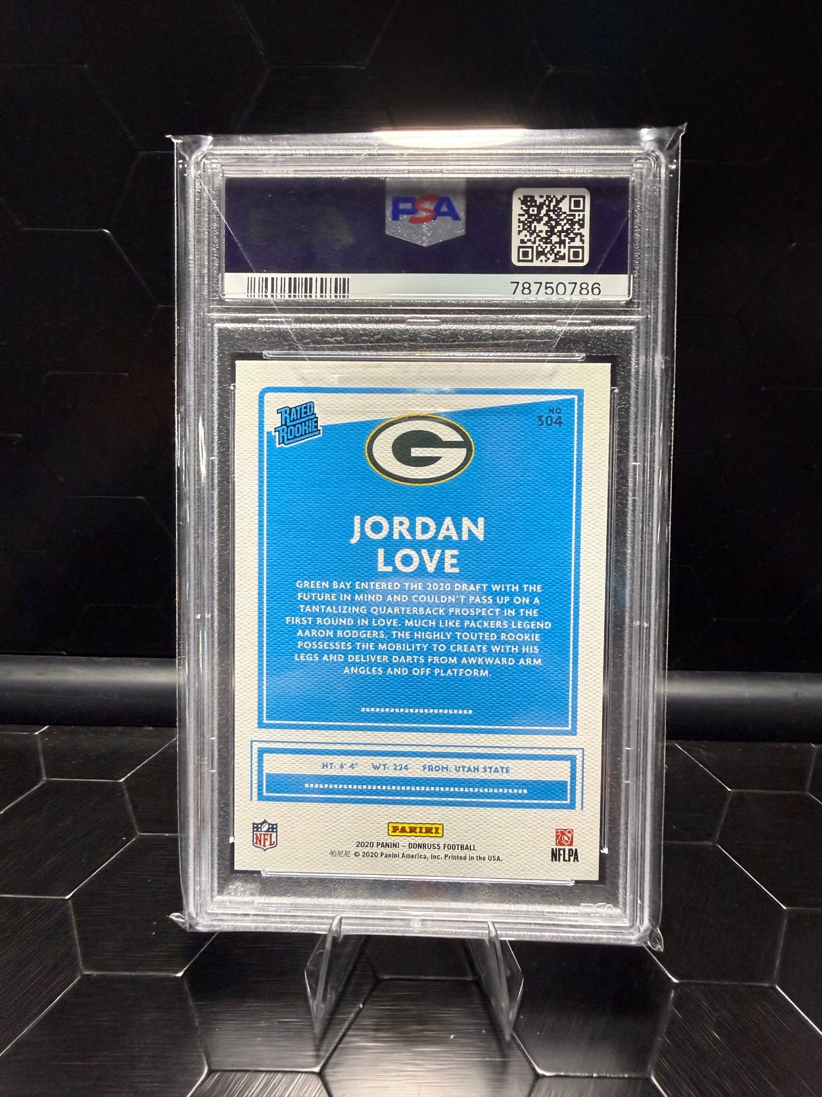 2020 Donruss #304 Jordan Love Rated Rookies Canvas PSA 10