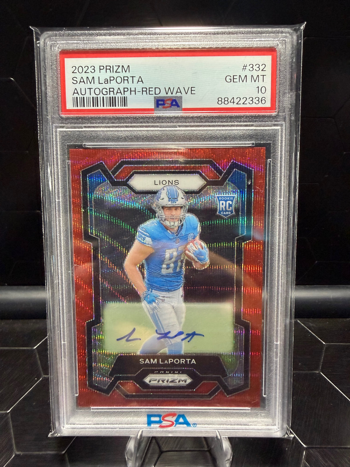 2023 Panini Prizm #332 Sam LaPorta Autograph /149 PSA 10