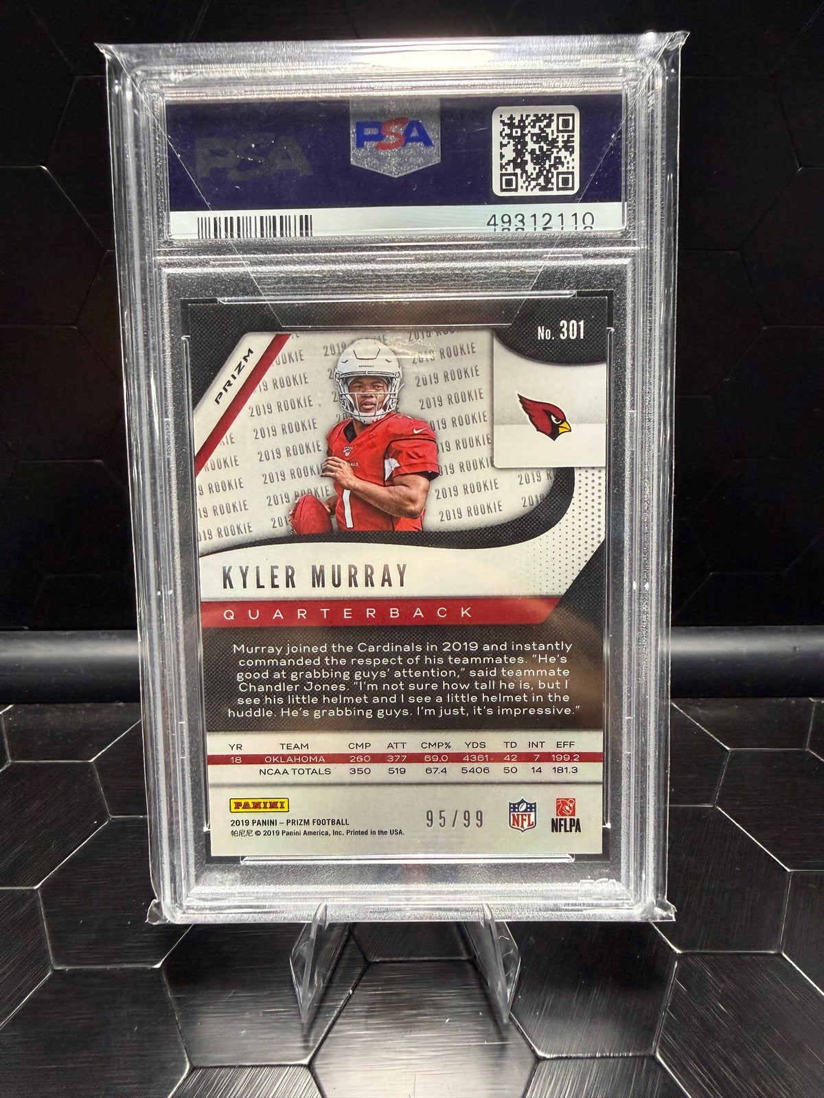 2019 Panini Prizm #301 Kyler Murray Blue Ice /99 PSA 9