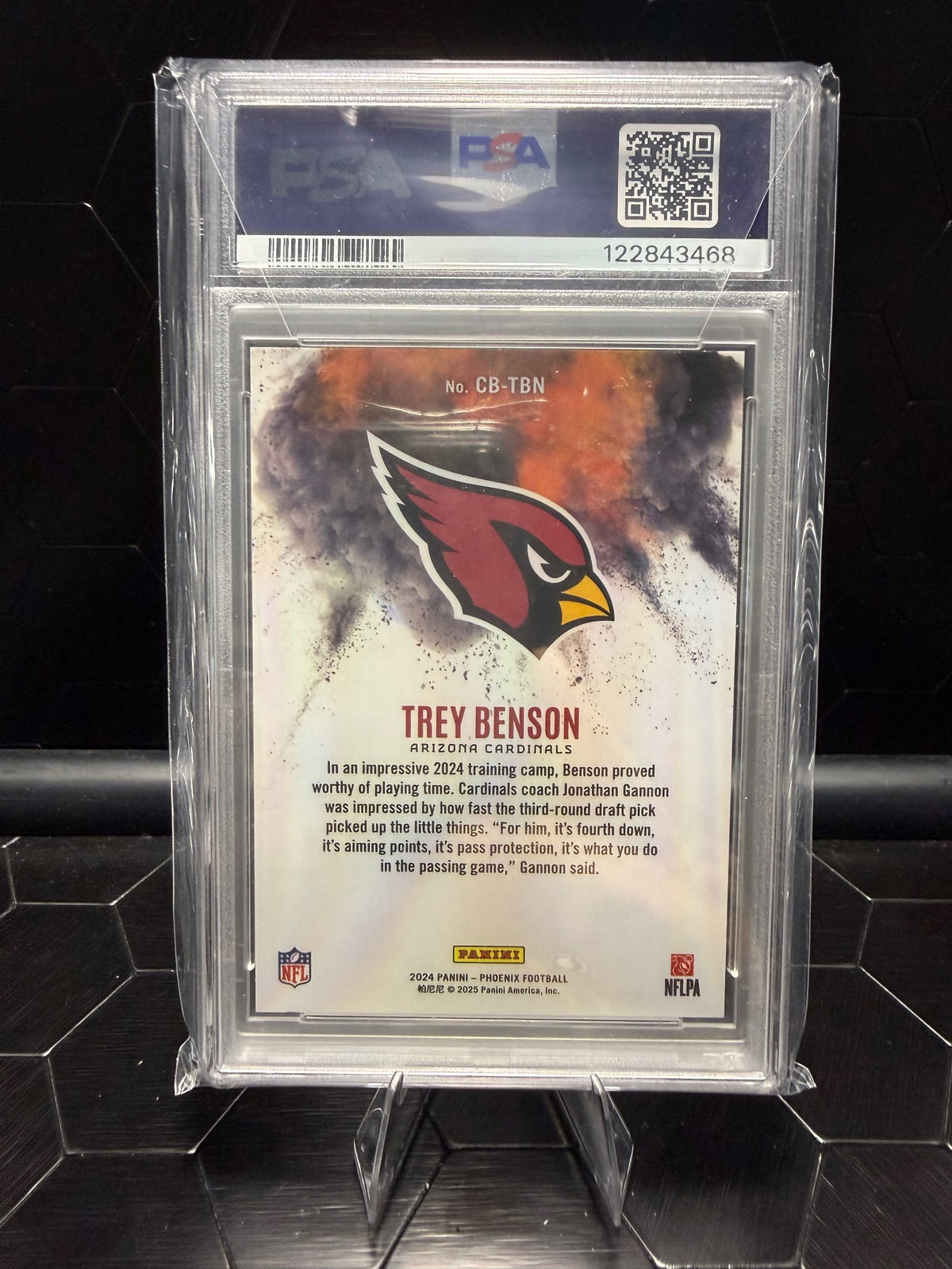 2024 Panini Phoenix Trey Benson Color Blast # CBTBN PSA 9