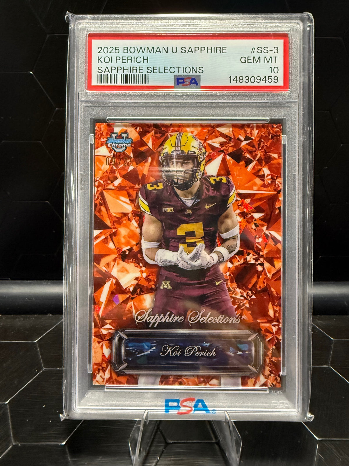 2025 Bowman U Sapphire Koi Perich Sapphire Selections #SS-3 /25 PSA 10