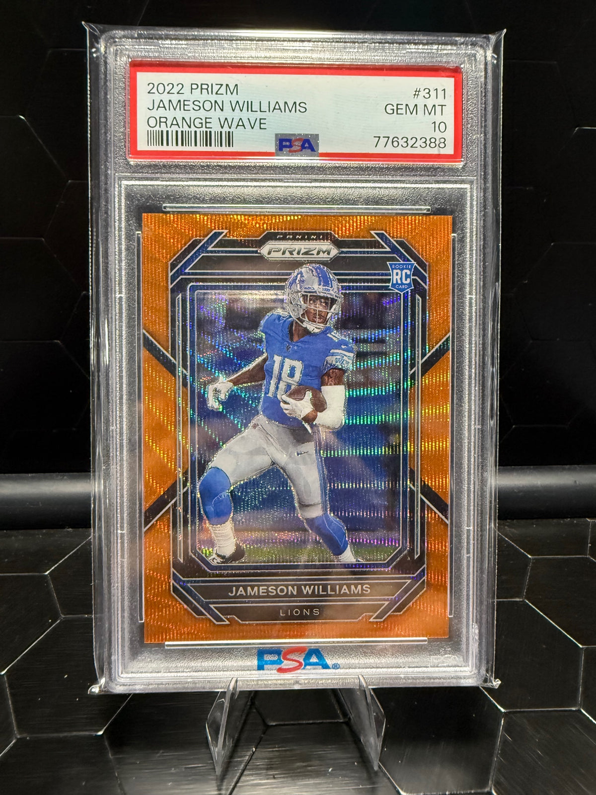 2022 Panini Prizm #311 Jameson Williams Orange Wave /60 PSA 10
