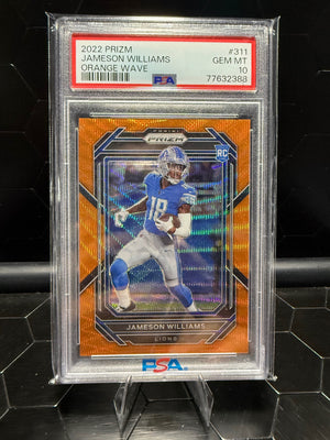 2022 Panini Prizm #311 Jameson Williams Orange Wave /60 PSA 10