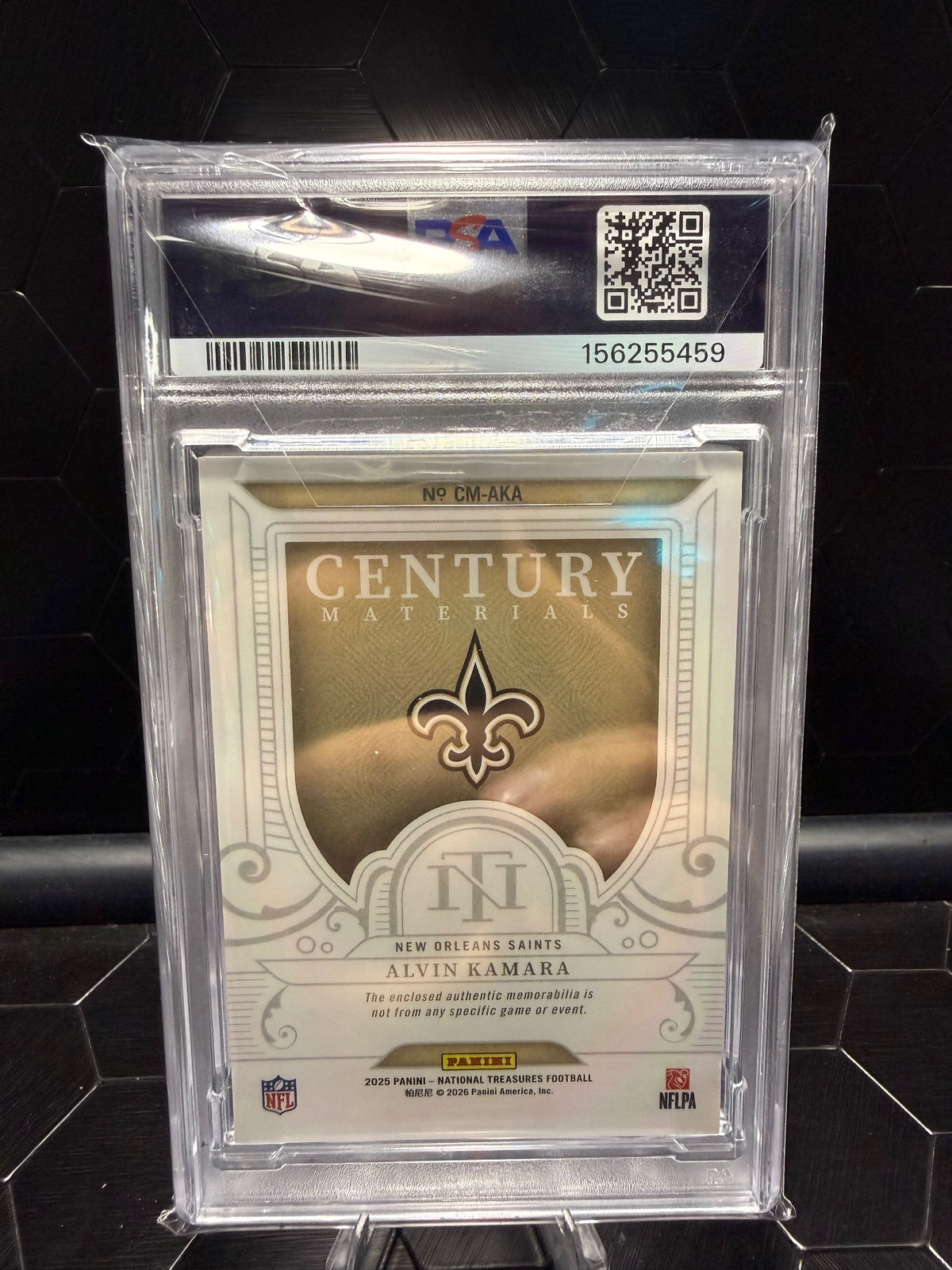 2025 National Treasures Alvin Kamara Century Material-Emerald #AKA PSA 9