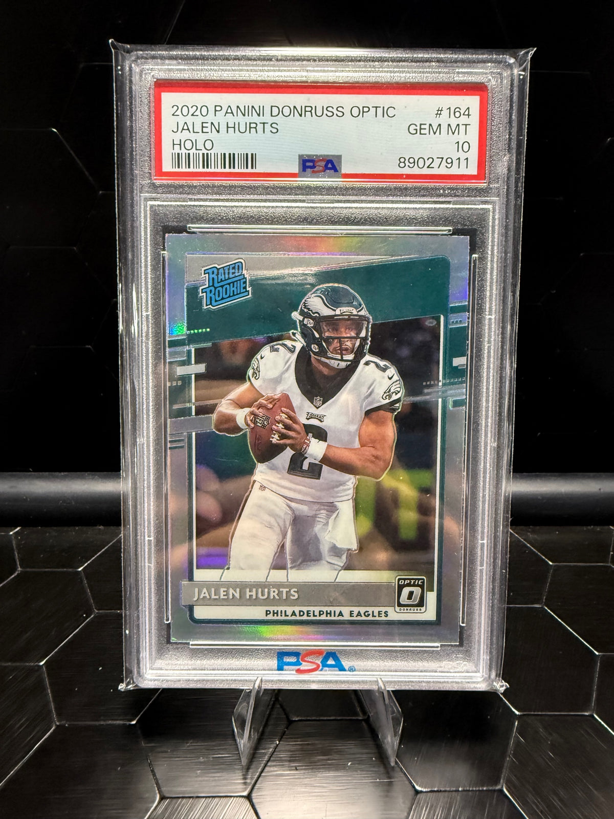 2020 Donruss Optic #164 Jalen Hurts Holo PSA 10