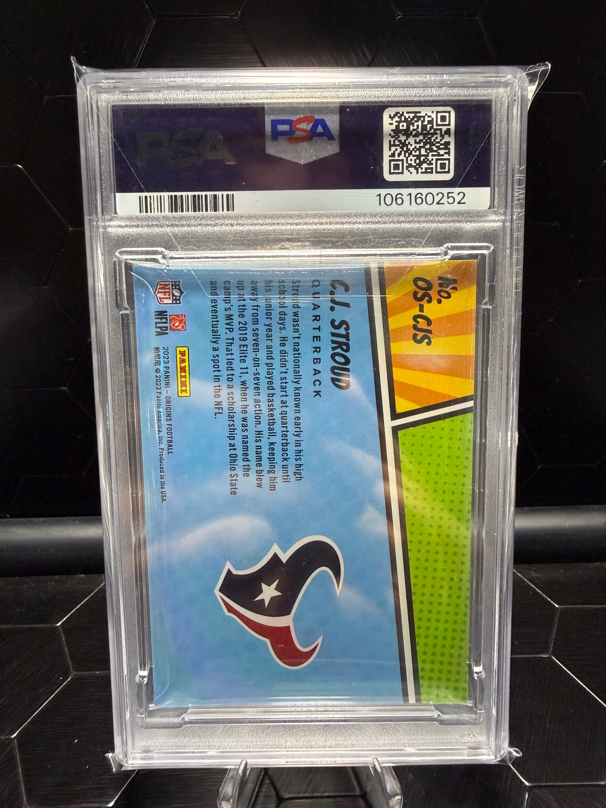 2023 Panini Origins #OS-CJS C.J. Stroud Origin Story PSA 9