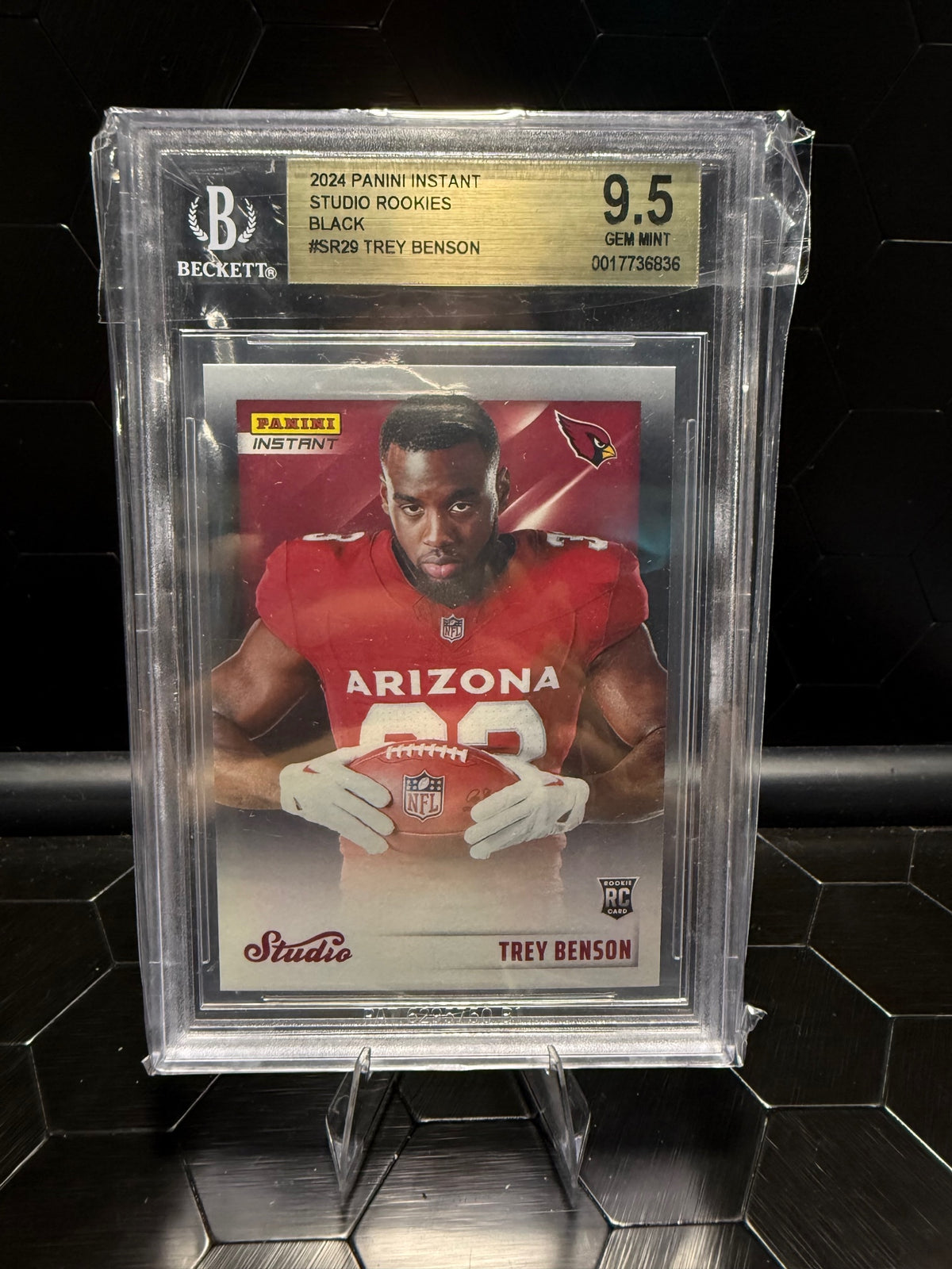 2024 Panini Instant Studio Rookies Black # SR29 Trey Benson 1/1 BGS 9.5