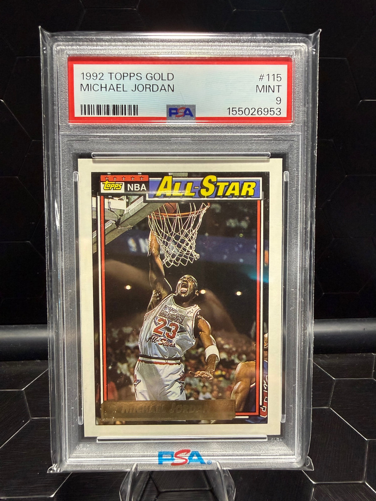 1992-93 Topps Gold Michael Jordan #115 PSA 9