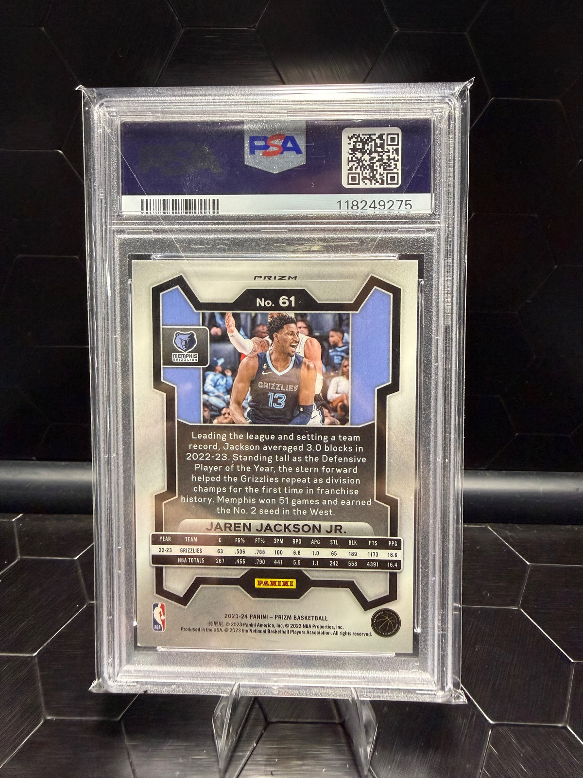 2023-24 Panini Prizm Jaren Jackson Jr. #61 King Snake PSA 10