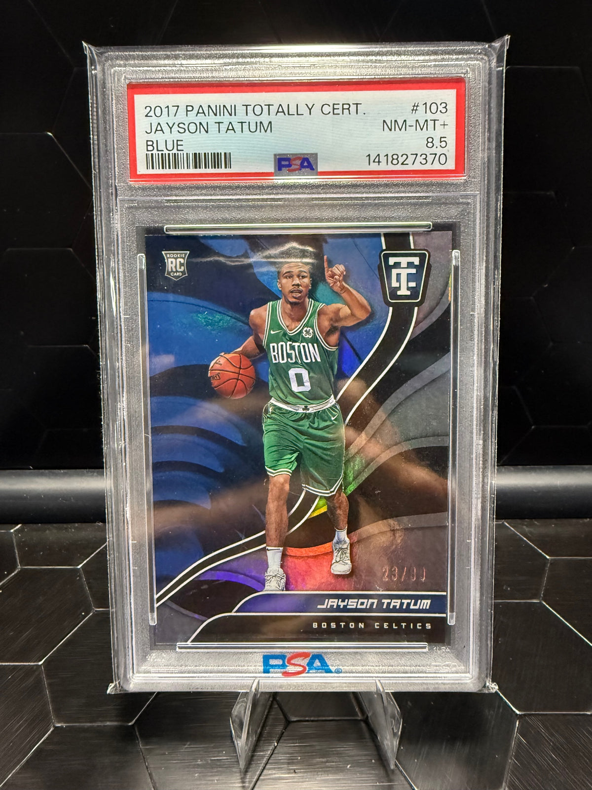2017-18 Panini Totally Certified Jayson Tatum #103 Blue RC /99 PSA 8.5