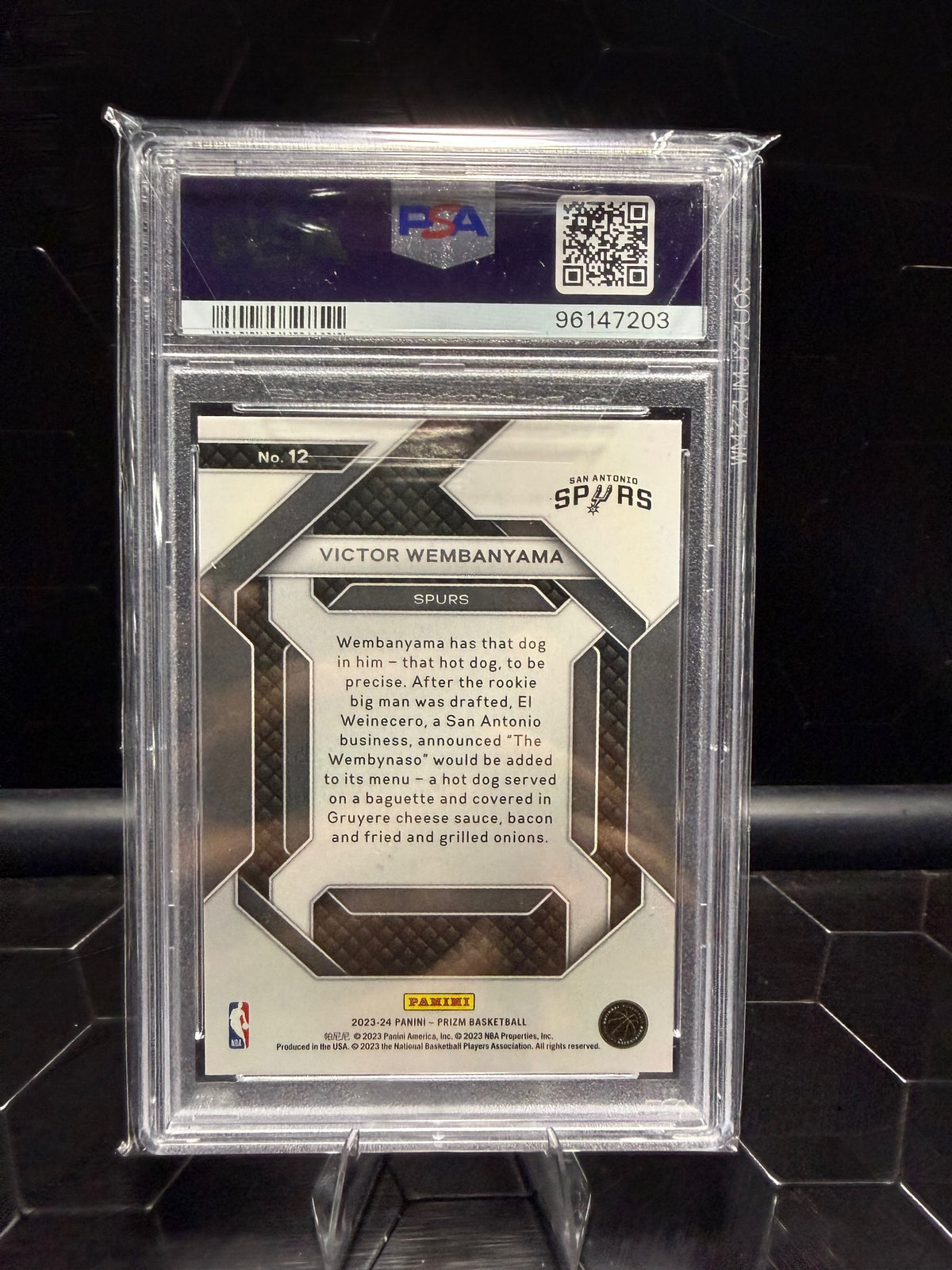 2023-24 Panini Prizm Victor Wembanyama #12 Emergent PSA 10