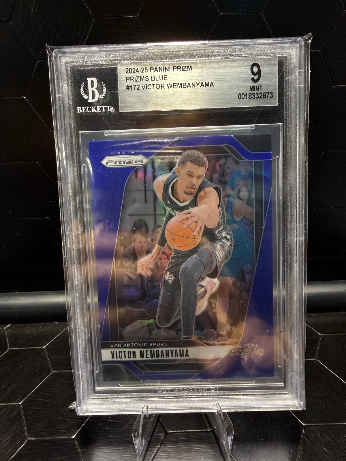 2024-25 Panini Prizm Victor Wembanyama #172 Blue Prizm /199 BGS 9