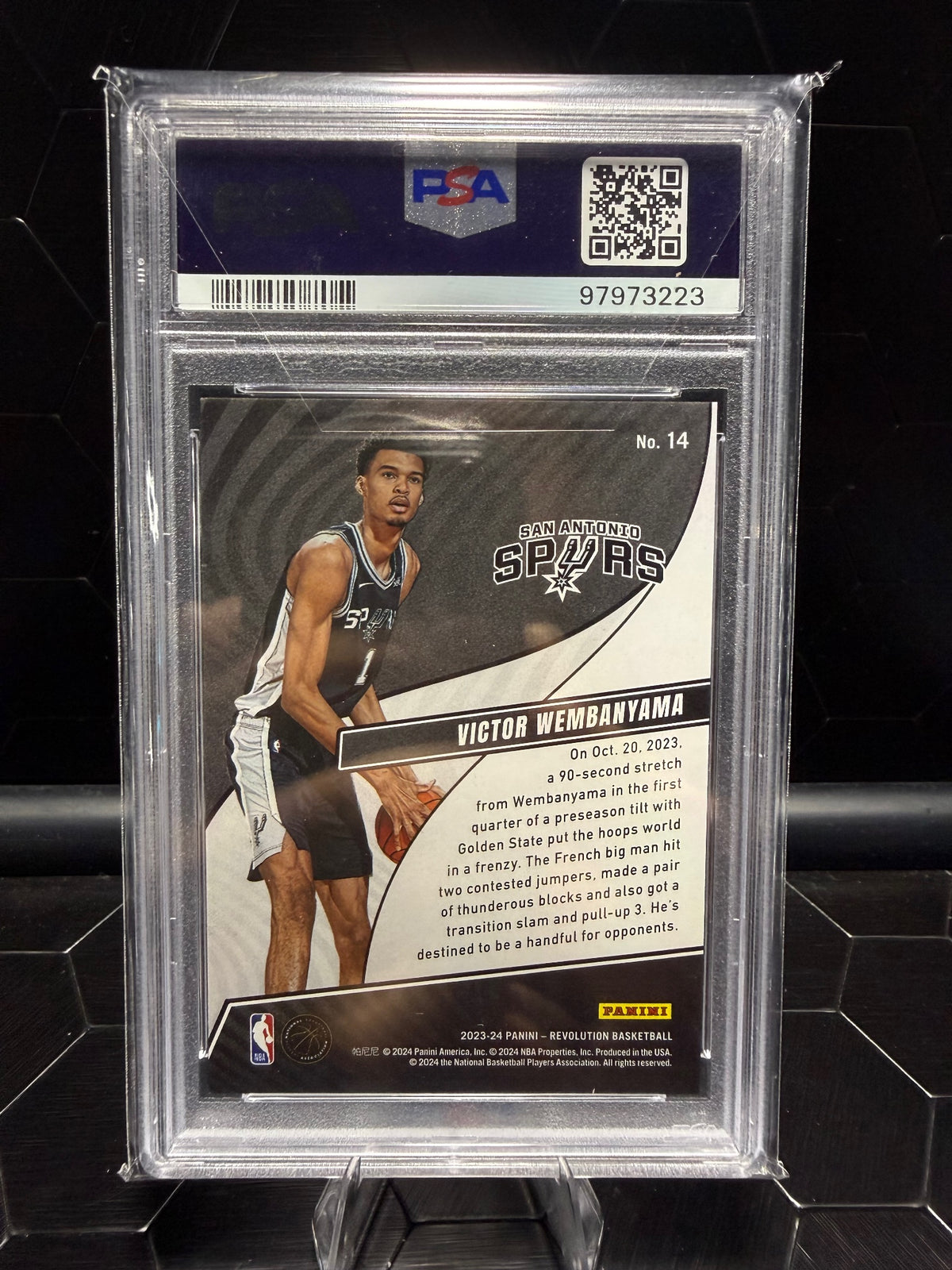 2023-24 Panini Revolution Victor Wembanyama #14 Rookie Revolution RC PSA 9
