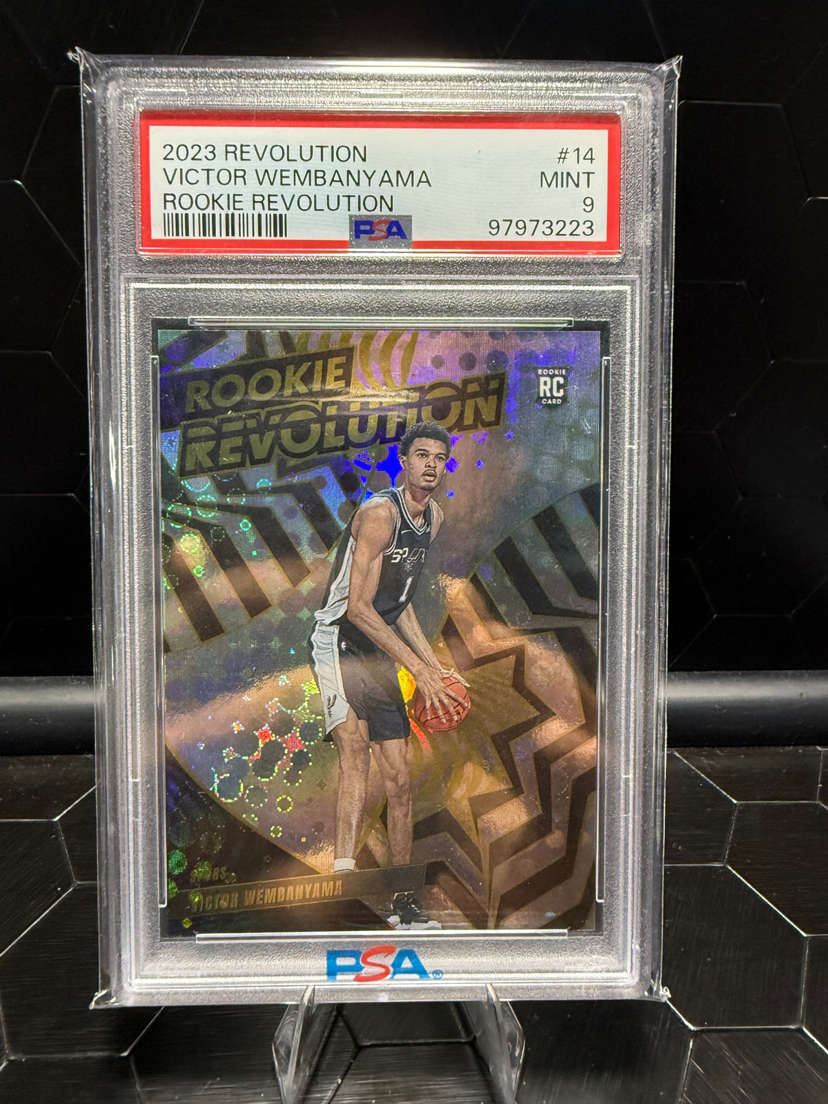 2023-24 Panini Revolution Victor Wembanyama #14 Rookie Revolution RC PSA 9