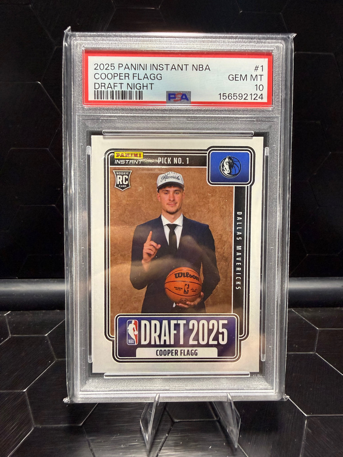 2025 Panini Instant NBA Cooper Flagg #1 Draft Night RC PSA 10