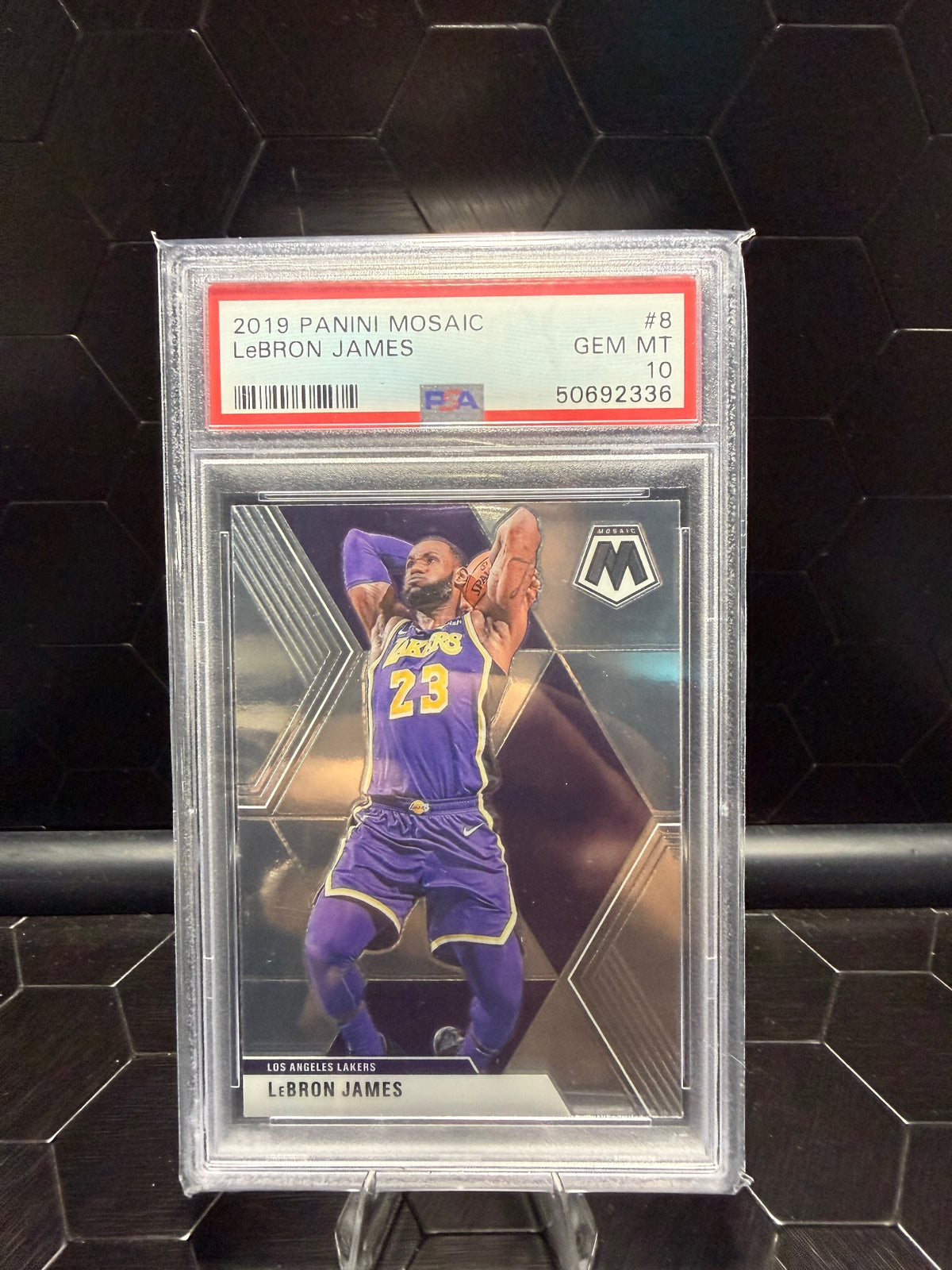 2019-20 Panini Mosaic LeBron James #8 PSA 10