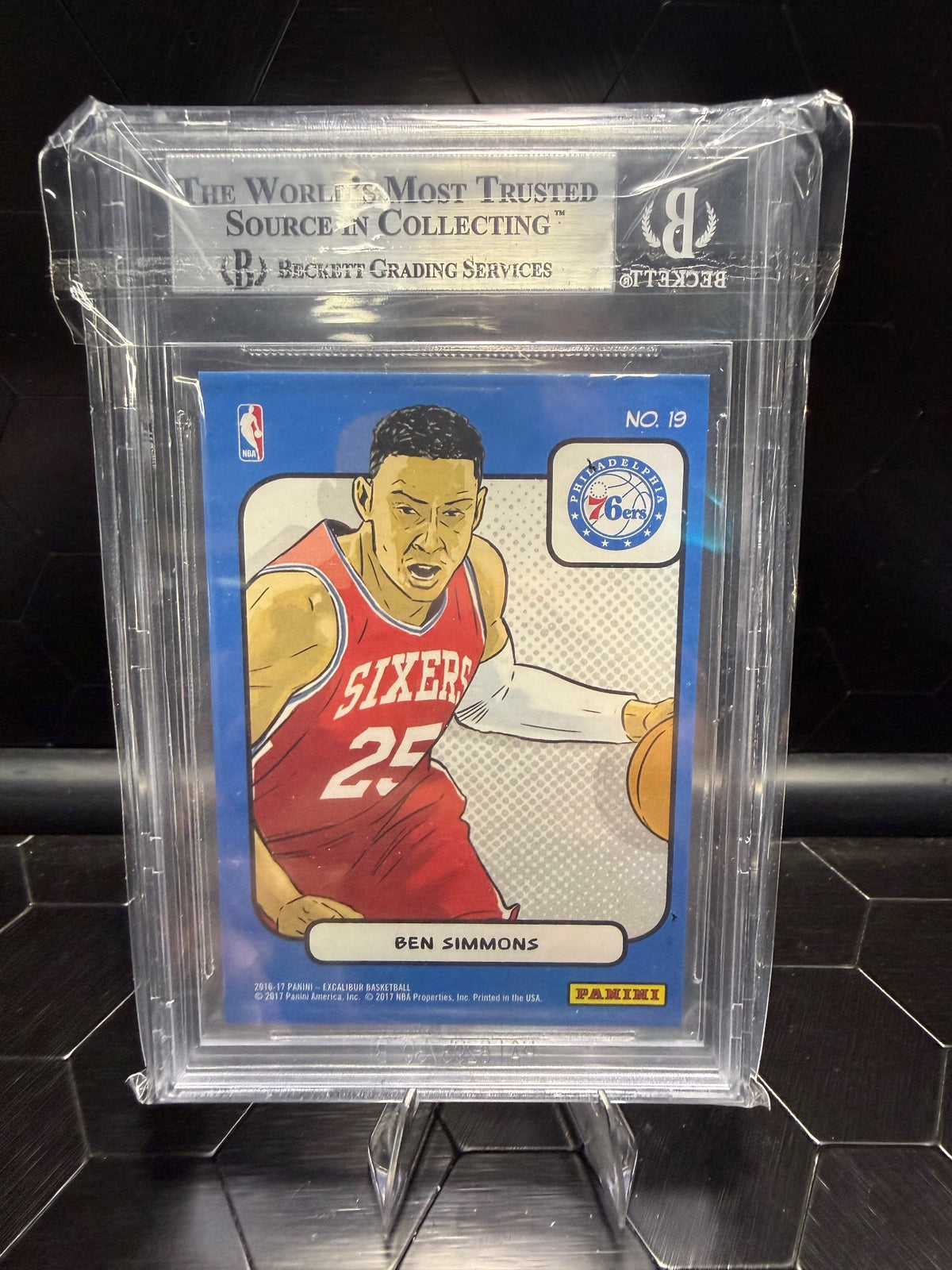 2016-17 Panini Excalibur Ben Simmons #19 Kaboom BGS 8.5