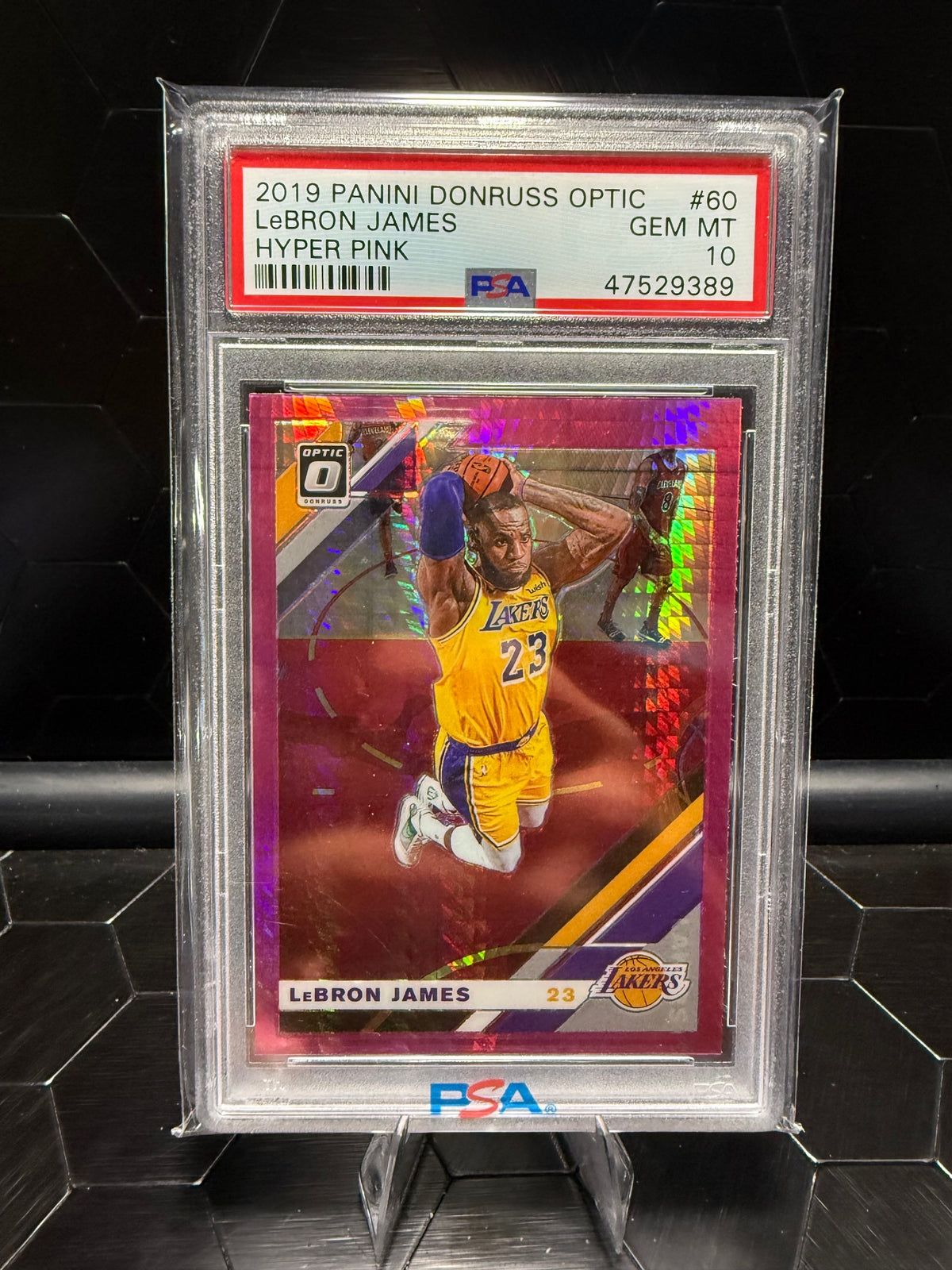 2019-20 Panini Donruss Optic LeBron James #60 Hyper Pink PSA 10