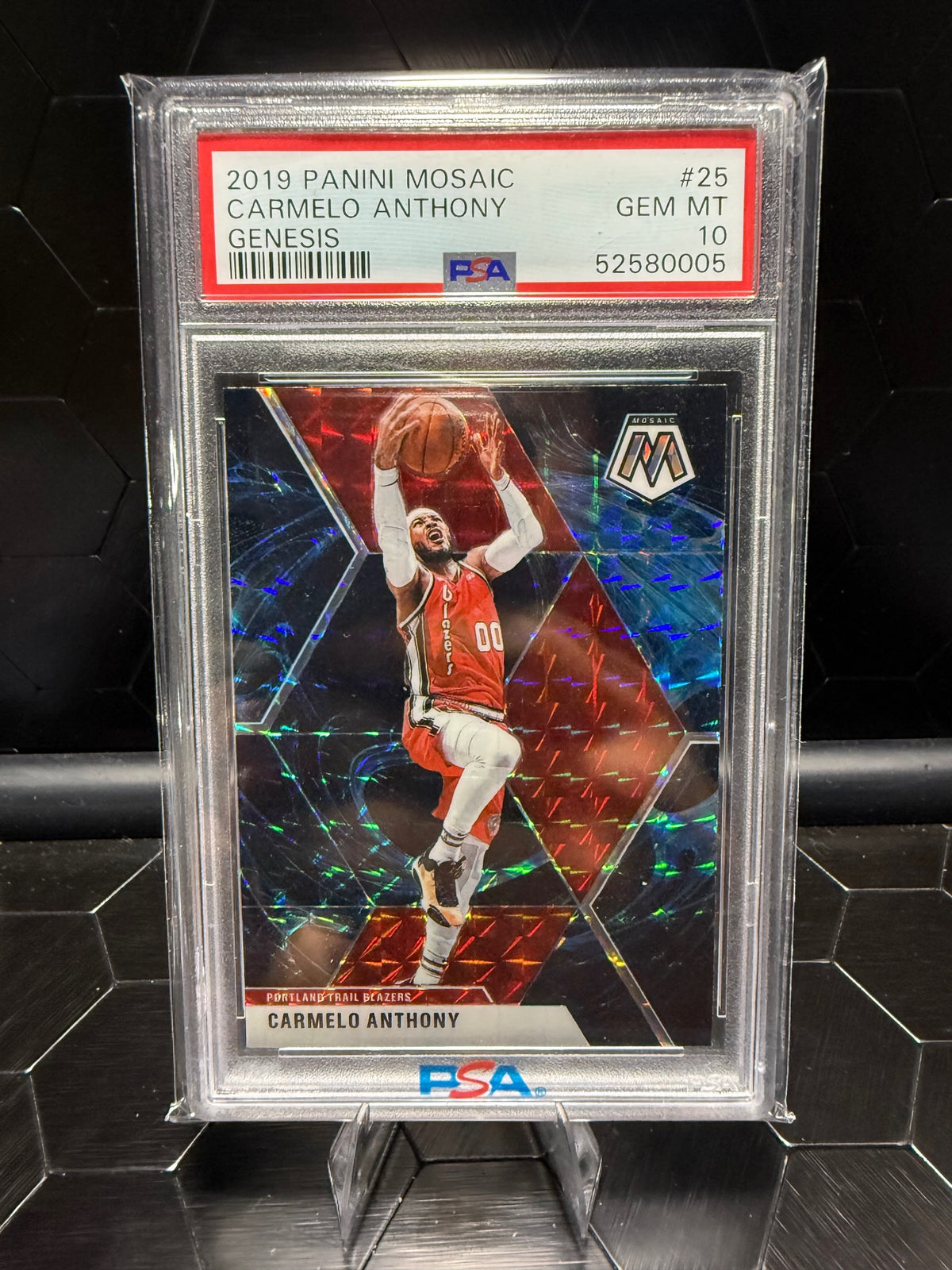 2019 Panini Mosaic Carmelo Anthony Genesis PSA 10