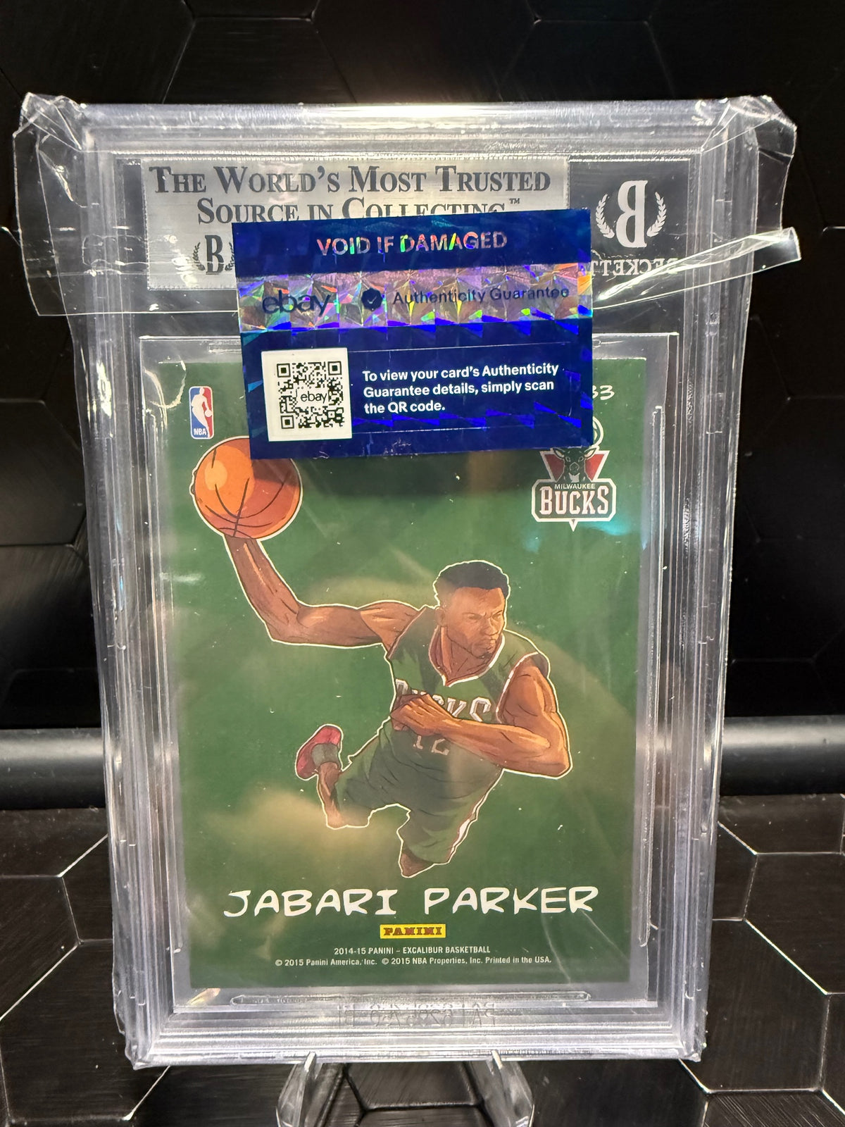 2014-15 Panini Excalibur Jabari Parker #33 Kaboom RC BGS 9