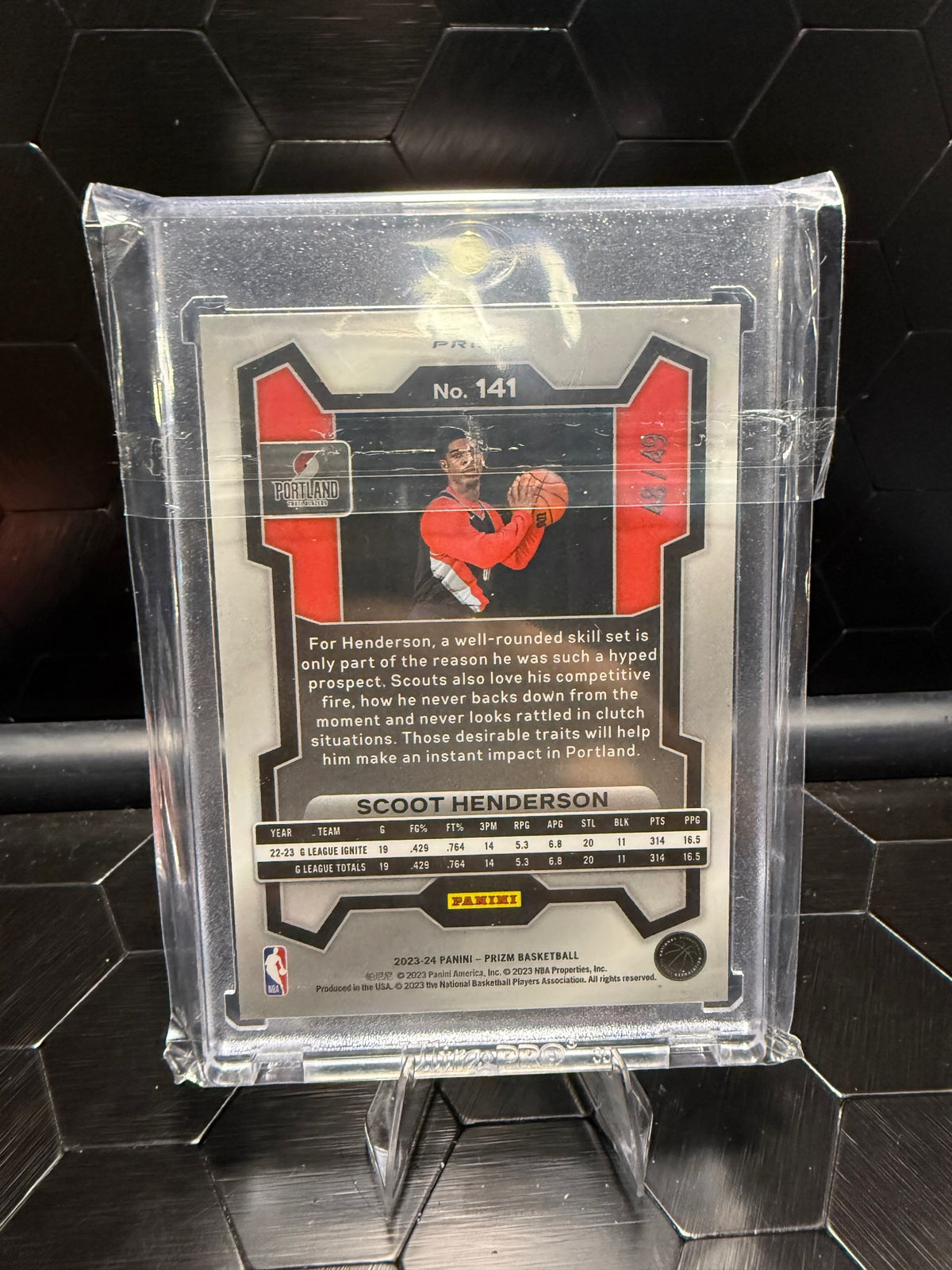 2023-24 Panini Prizm Scoot Henderson Blue Choice #141 RC 48/49