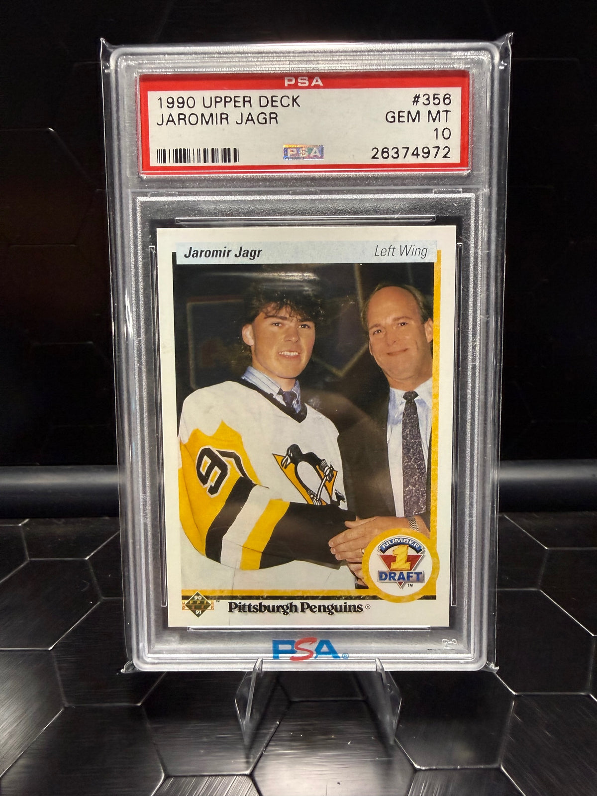 1990–91 Upper Deck Jaromir Jagr #356 RC PSA 10