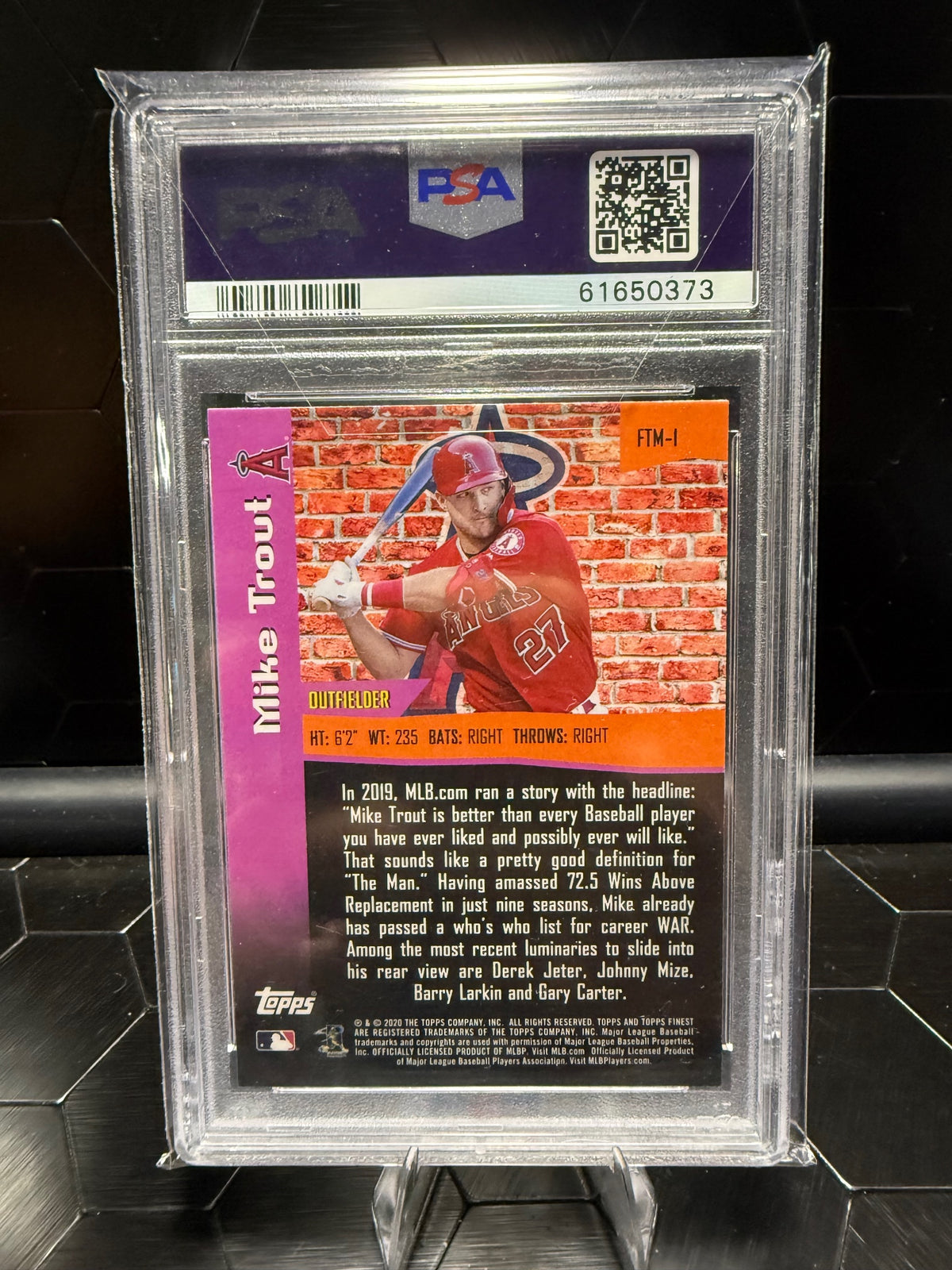 2020 Topps Finest Mike Trout #FTM-1 '98 The Man PSA 10