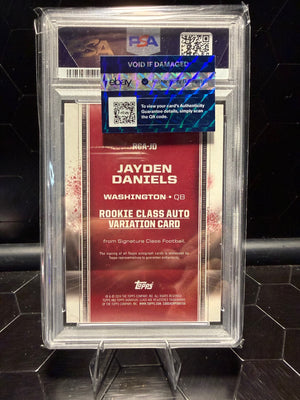 2024 Topps Signature Class Jayden Daniels #RCA-JD Rookie Auto Var PSA 9 Auto 10