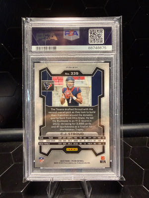 2023 Panini Prizm C.J. Stroud #339 Lazer Prizm RC PSA 9