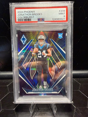 2024 Panini Phoenix Jonathon Brooks #208 Colorburst RC 01/10 PSA 9