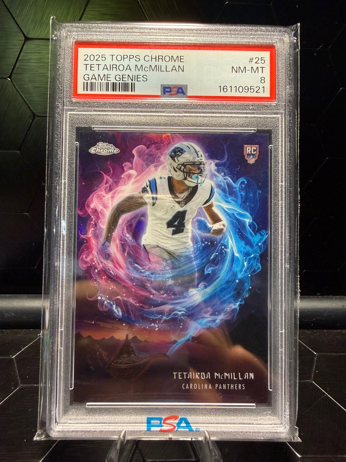 2025 Topps Chrome Tetairoa McMillan #25 Game Genies RC PSA 8