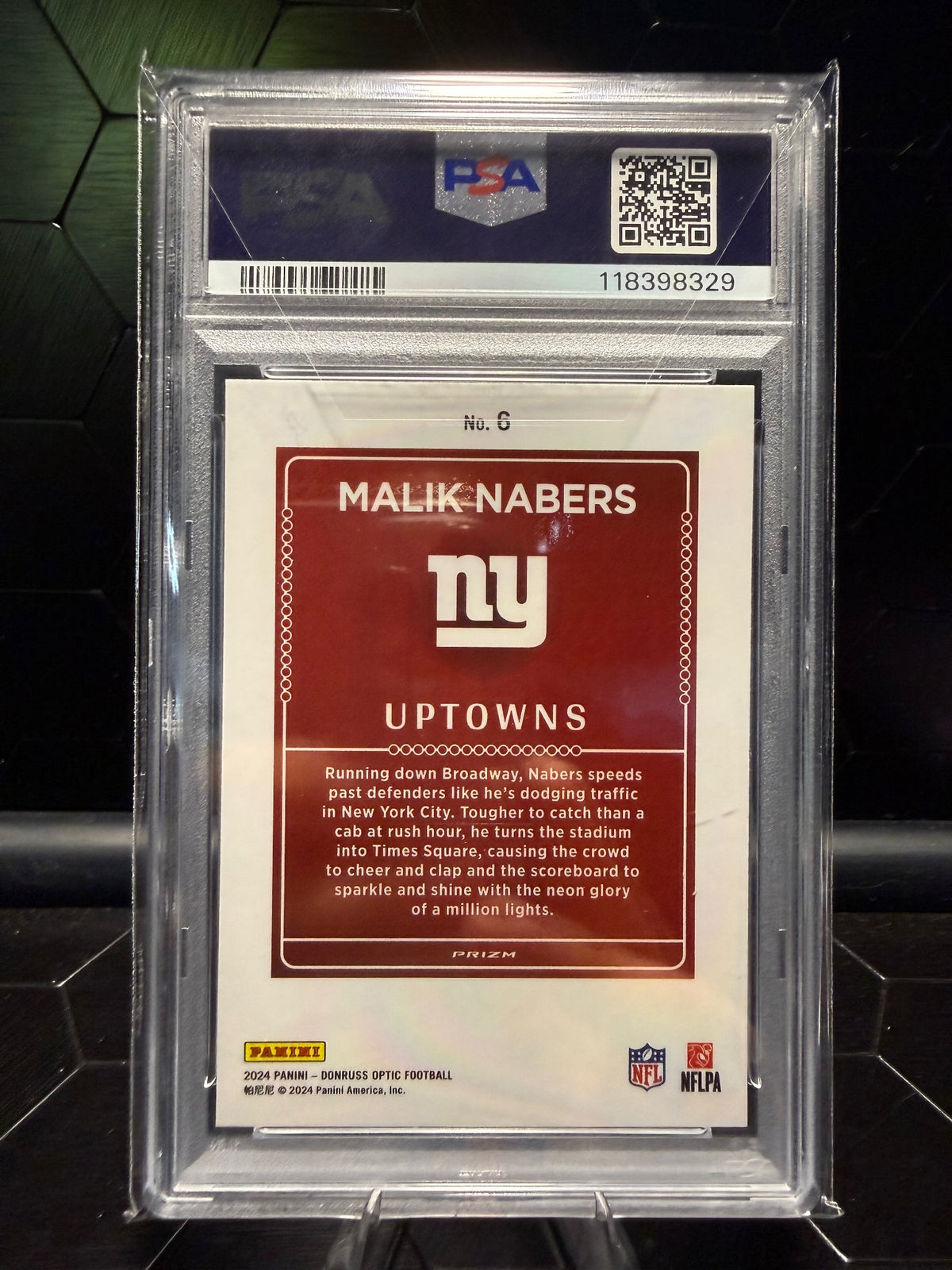 2024 Donruss Optic Malik Nabers #6 Uptowns RC PSA 10