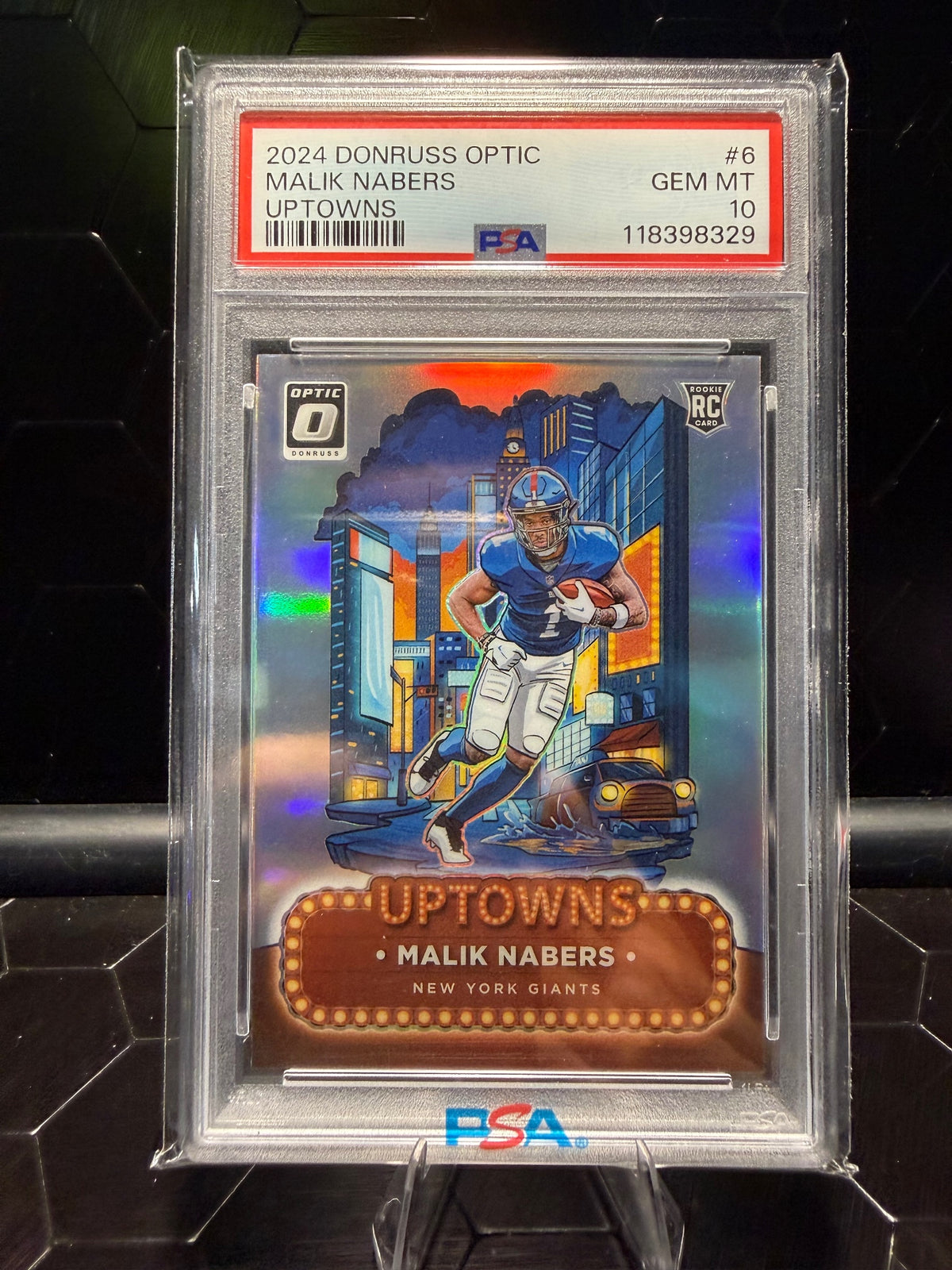 2024 Donruss Optic Malik Nabers #6 Uptowns RC PSA 10