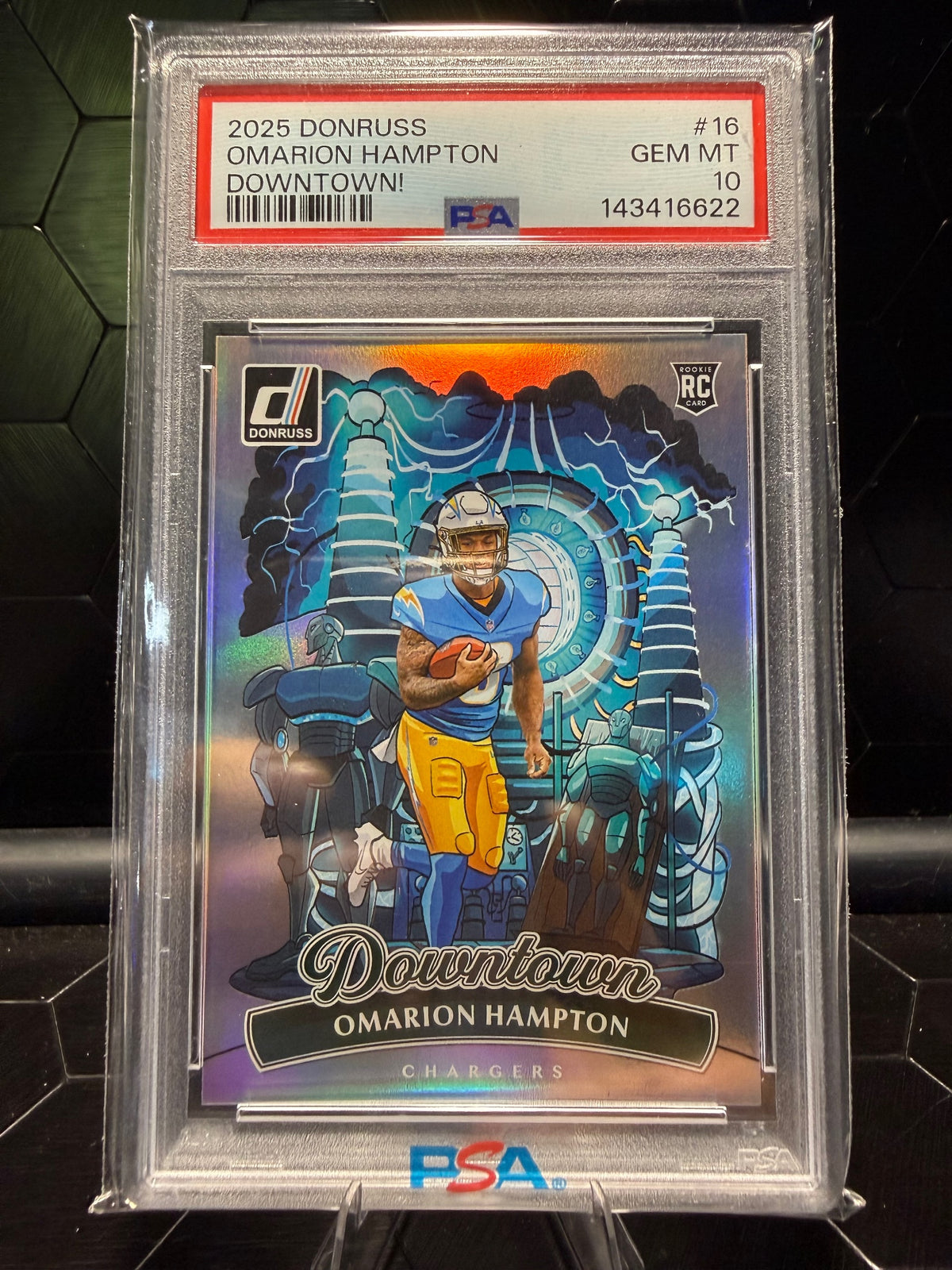 2025 Donruss Omarion Hampton #16 Downtown RC PSA 10