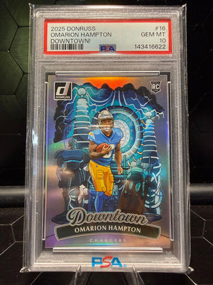 2025 Donruss Omarion Hampton #16 Downtown RC PSA 10