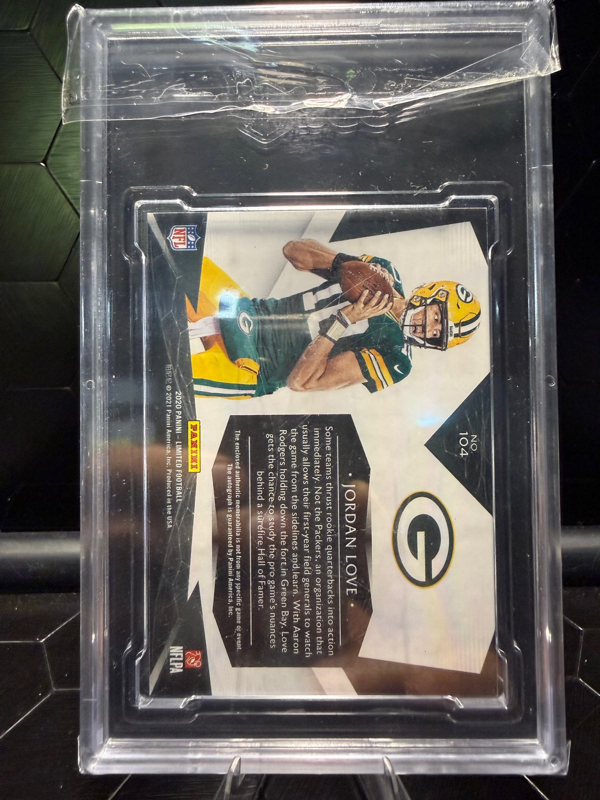2020 Panini Limited Jordan Love #104 Rookie Patch Auto /149 SGC 8.5 Auto 10