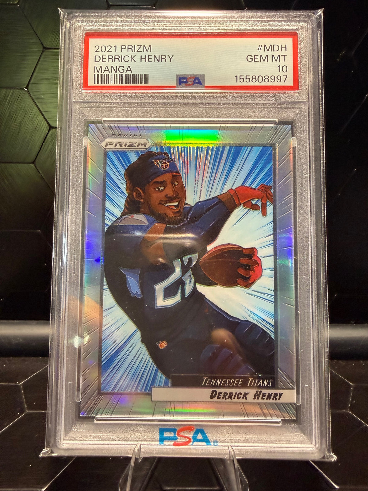 2021 Panini Prizm Derrick Henry #M-DH Manga PSA 10