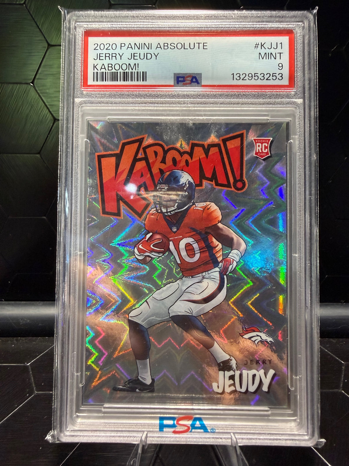 2020 Absolute Jerry Jeudy #KJJ1 Kaboom RC PSA 9