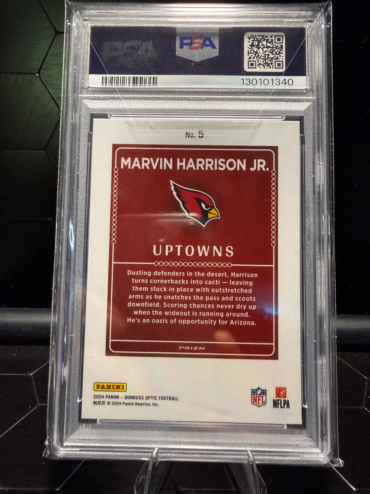 2024 Donruss Optic Marvin Harrison Jr. #5 Uptowns RC PSA 10
