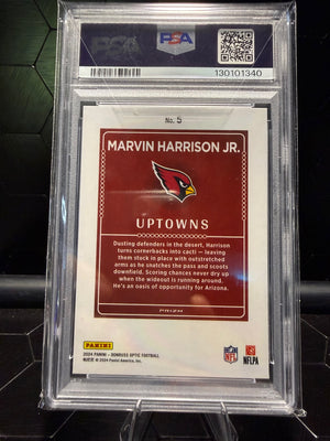 2024 Donruss Optic Marvin Harrison Jr. #5 Uptowns RC PSA 10